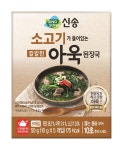 신송식품 소고기가 들어있는 칼칼한 아욱된장국 10g 5개입 지함 2개 : 트라오