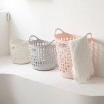 샤바스 컬러스토리 세탁 빨래바구니 45L 트임형 그레이 : 다드림몰1094