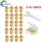 해피아워몰364 KINGROON MK8 E3D 노즐 V5 V6 M6 스레 1.75mm 필라멘트 핫 엔 압출기 3D 프린터 부품 용 하 스틸 황동 : 해피아워몰364