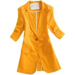 여성블레이저 크롭자켓 흰색 작은 정장 재킷 여성  봄 새로운 캐주얼 모든 경기 외국 스타일 부 소매 얇은 양복 : 램프의요정510