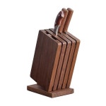 칼 꽂이 블럭 원목 칼 홀더 거치대 분해 세척 월넛 랙 : 샵더글로리