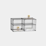 트렌디 바둑판 철제 수납 2x2 옷장 선반(75cm 2색) 스탠드 다용도 렉 진열 : 자르파라
