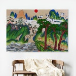 DIY페인팅 민화 그리기 - (십장생도) 동양화, 민화 행복과 장수의 상징 50x40 : 퍼즐페인팅