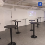 [대여] 원형600 스탠딩 테이블 블랙 / 하이 바테이블 / 행사테이블 렌탈 : 렌탈 프리