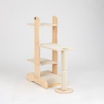 그린웨일 B3 미니 3단 아이보리 원목 알루미늄 중형 캣폴 고양이 캣타워 : 그린웨일