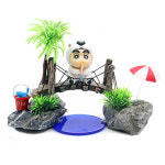 어항장식 (낚시하는 크레용신짱) 열대어 금붕어 수족관꾸미기 : 오냥이와물꼬기