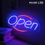 led 네온사인 영업중 오픈 간판 식당 카페 아크릴 조명 개업선물 A : 마니LED