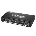 NEXT-2202HDM 2x2 4K HDMI 매트릭스 스위치 HDCP / IR 리모컨 / HDMI 선택 분배기 / 모니터 TV PC 노트북 : 호텍 HOTEC
