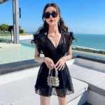 체형커버 수영복 여자 모노키니 뱃살커버 원피스수영복 호텔 호캉스 야외 여성 : 디클로제