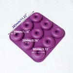 9 캐비티 도넛 팬 실리콘 케이크 몰드 베이킹 도구 초콜릿 디저트 퐁당 베이글/머핀 진미 Bakeware : 리빙오션05