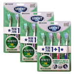 치석케어 2단 배열모 칫솔 유한덴탈케어 유덴트 미디엄S 4+4 X 3개(총24입) : happydream
