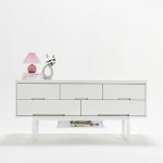 B534 화이트 5칸 서랍 거실장 1600 1color : 케이에이치 커머스
