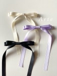 여리여리 공단 롱 리본 머리끈 자동핀 똑딱핀 골프 헤어끈 6color : 아르테 A r t e