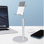 홈플래닛 메탈 탁상용 높이조절 태블릿 스마트폰 거치대, 1개 : 느끼미야