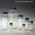 사각 대 광구병 w Teflon Lined Cap 125ml 250ml 500ml 1L : 랩온더이스트