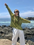 Summer punching knit 여자 써머 펀칭 시스루 긴팔 티셔츠 여름 니트 : 아르코이리스ARCOIRIS