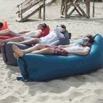 몽골 여행 에어베드 알록달록 베개 에어쇼파 누워서 별보기 휴대용 캠핑 빈백 공기침대 : 안나스 바스켓