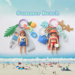 플레이모빌키링 여름 해변 비치걸 별꽃피는토이키링 수영키링 : 별꽃피다