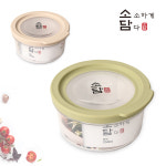 소담 원형 1호 밀폐용기 반찬통 냉장고용기 250ml : 문일케미칼