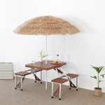 마켓비 야자수 밀짚 볏짚 지푸라기 파라솔 태슬 접이식 꺽이는 피치 파라솔 : 거꾸로타는 인공위성난로