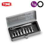 토네 TONE 육각비트 H2072 육각비트 소켓 세트 1/4 9pcs : 공구뚝딱