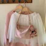 동글 버튼 미니 숄더 호보백 데일리 여행 휴가백 F8649 : 미래몰24