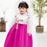 AW049 여분홍어깨수 고급 아동 유아 어린이 돌 여아 금동이 한복 : 금동이 한복