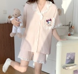 S0167 토리잠옷 핑크 레이스 산리오 마이멜로디 잠옷세트 홈웨어 파자마파티 : 토리잠옷