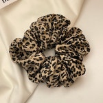 빅사이즈 대왕 호피 헤어 슈슈 머리 곱창 밴드 스크런치 머리끈 : 몽 레브