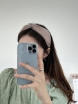 [무배] 쉬폰 무지 꼬임 와이드 반다나 헤어밴드 머리띠 (6color) : 끌림샵