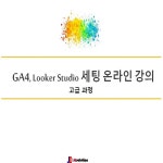 구글애널리틱스 GA4 GTM 보고서 데이터 수집 세팅 마케팅 고급과정 온라인교육 : 솔루션365