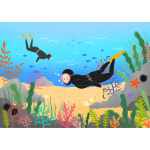 제주도 D02 현수막 해녀 여름 바다 포토존 어린이집 유치원 초등학교 행사 배경 : 디자인유앤미