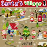 [십자수도안] 산타빌리지 (1) Santas Village 36x54cm - 소다G# : 더십자수