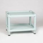 플라스틱 2단선반대(Y200B) 중형선반 보조테이블 낮은 탁자 화분대 베란다 보관 식당 주방 : 웰빙마트홈