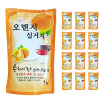대용량 1종 주방세제 오렌지 설거지 맑은나라 리필 세트 1KG X 12EA : 리플로우