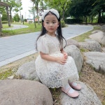 여아원피스 자수레이스 반팔 샤 풍성 여름 원피스 돌 사진 촬영 자매룩 : 콩지키즈