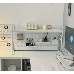 책상 타공보드 철판 데스크탑 타공판 인테리어 진열대 80x50x25cmㅣ블랙 : 꾸러기 홈마켓