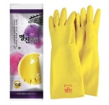 명진 공업용 고무장갑 노랑 해루질 작업용 수산 고무장갑 9호 10호 12호 : 제이엠몰닷컴