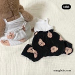 곰돌이 강아지몸빼 플리츠 강아지냉장고바지 호박바지 S : 멍베베