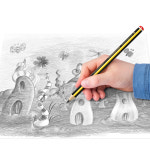 스테들러 노리스 흑연연필 제도 필기 스케치 2B, 153 점보연필, 1개 : 507잡화점