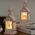 연말 홈파티 반짝이는 화이트 교회오르골 선물 까페 장식 연주 인테리어 : 러블리어썸