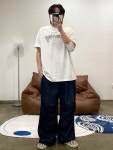 (4COLOR) 카튼워싱 오버핏반팔티 (워싱반팔티) : 클로원CLOWON