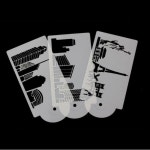 스텐실 도안 타워 빌딩 그림 템플릿 DIY 스크랩북 레이스 금형 낙서 장식 엠보싱 사무실 용품 5 개 : 42글로벌