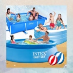 인텍스수영장 강아지수영장 가정용볼풀장 사계절 야외이동식풀장 중형워터파크 : 해라플렉스