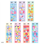 BT21 썸머스카이 홀로그램 다꾸 폴꾸 클리어 스티커 알제이 : 주식회사 쏠커머스