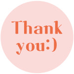 cppre-01-4 땡큐 thankyou 스티커 1000매 : 스티커제작소
