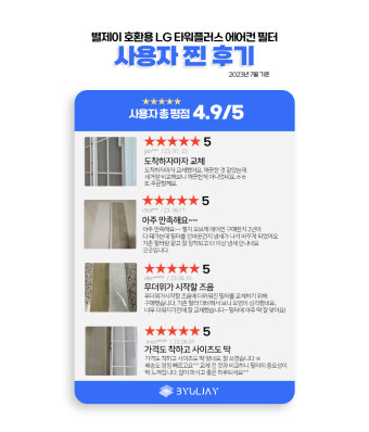 [호환]별제이 LG 에어컨 필터 휘센 타워플러스 오브제 필터 4EA B01 : Electrics