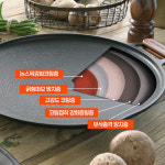 온한송 | 온한송 그리들팬 30cm 36cm 40cm 고기불판+전용가방+나무손잡이 국산 삼겹살 전골 IH : 온한송