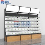 슈퍼마켓 매점 편의점 강철 나무 다층 디스플레이 랙 비스킷 캔디 랙 단면 양면 스낵 선반 : 샹차이