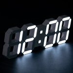 플라이토 100% 무선 LED 벽시계 인테리어 무소음 디지털 전자 벽걸이시계 거실 집들이 코드리스 : 지성아이엔씨